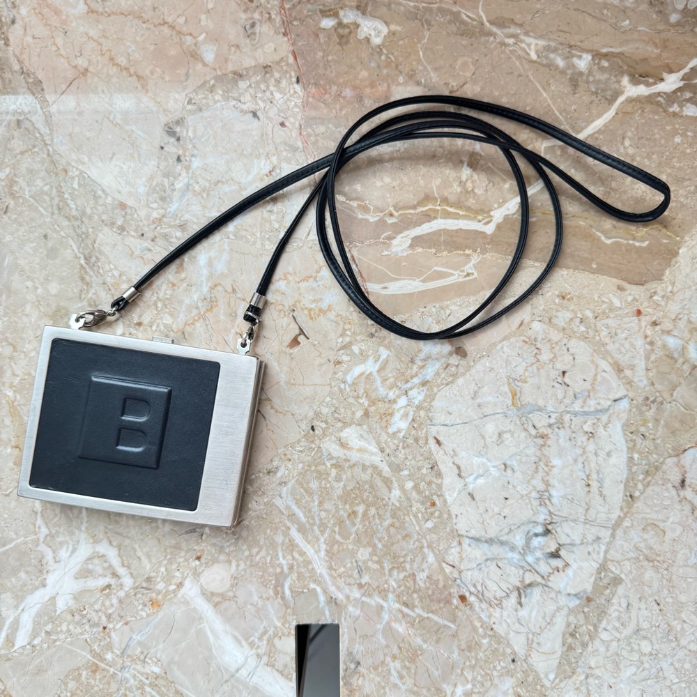 Bally Black leather and Silver Crossbody case - Picture 6 of 9